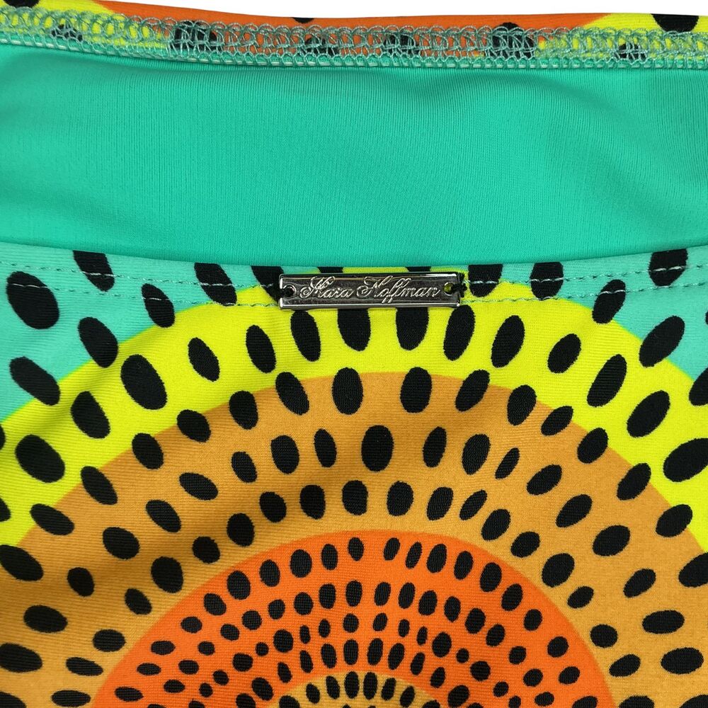 Mara Hoffman One Piece Swimsuit L Cutout Multicolor Rainbow Polka Dot $259 NWOT - Picture 10 of 14